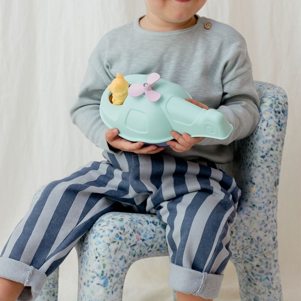 Accessoires pour bain enfants  - Mes premiers véhicules d'exploration 2-en-1 - Made in France 100% plastique recyclé et recyclables. - LE JOUET SIMPLE.