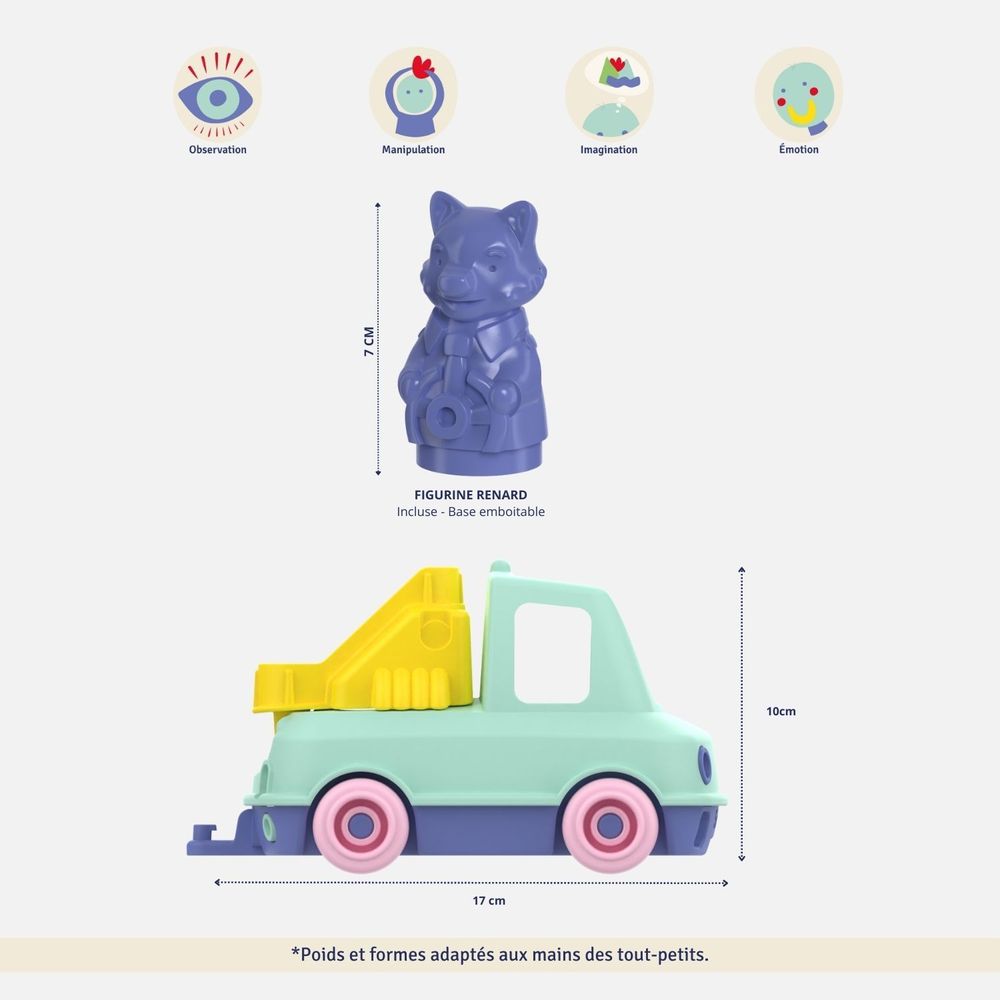 Toys - My first train trucks - Made in France 100% recycled and recyclable plastic - LE JOUET SIMPLE.