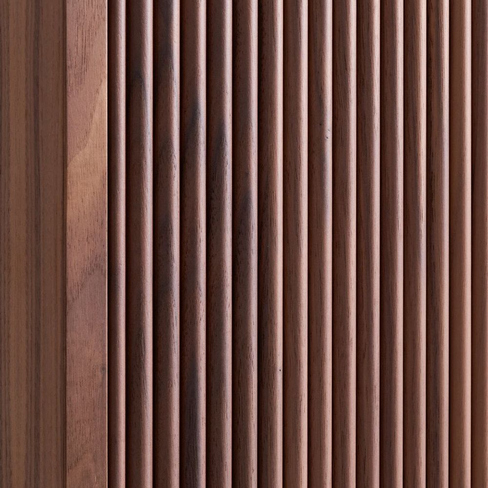 Wardrobe - Walnut living room cabinet: 1 door, 3 drawers and 1 glass shelf - MON PETIT MEUBLE FRANÇAIS