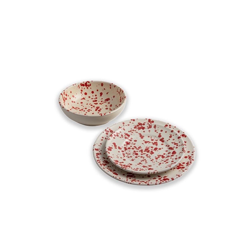 Everyday plates - Dinner plate diam. 25 cm - Splashed Line. - LOLIVA FOOD MOOD