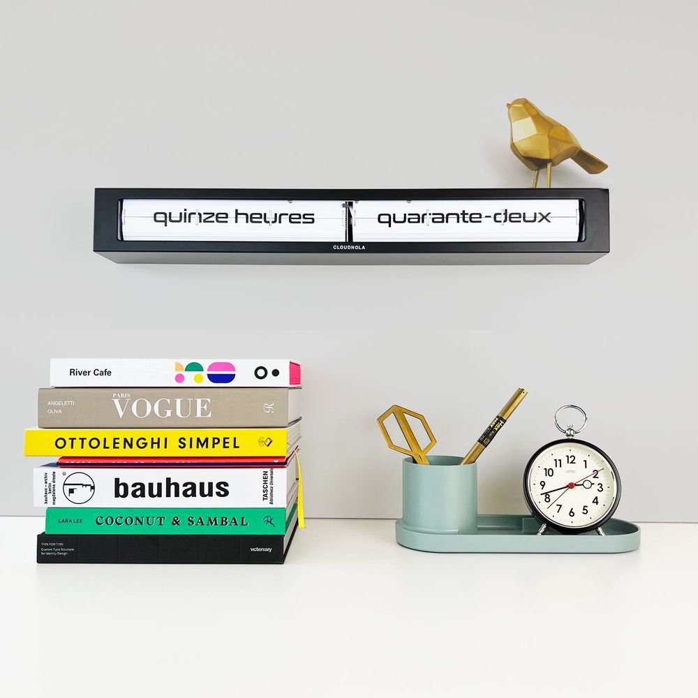 Clocks - Texttime: The World's Largest Flip Clock 65 x 8 x 8 - CLOUDNOLA