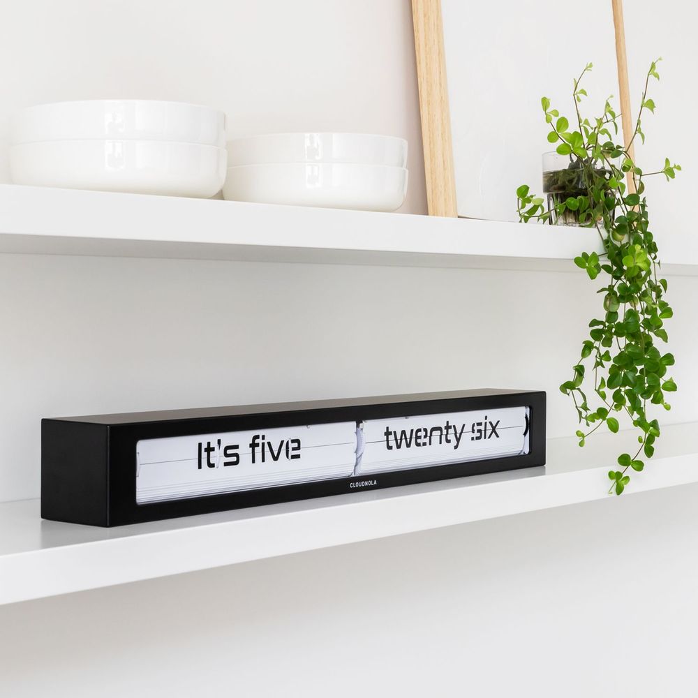 Clocks - Texttime Black Flip Clock - CLOUDNOLA
