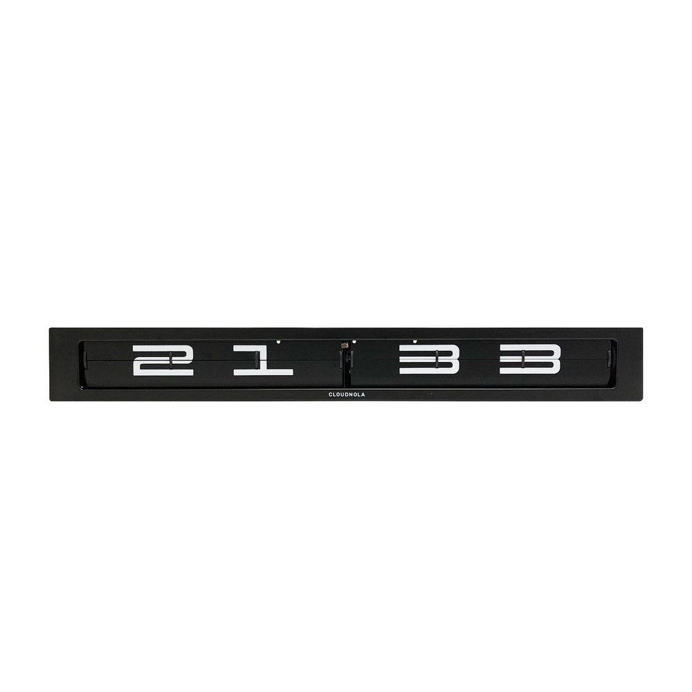 Clocks - Timeline Black - 24 hour Flip Clock - CLOUDNOLA