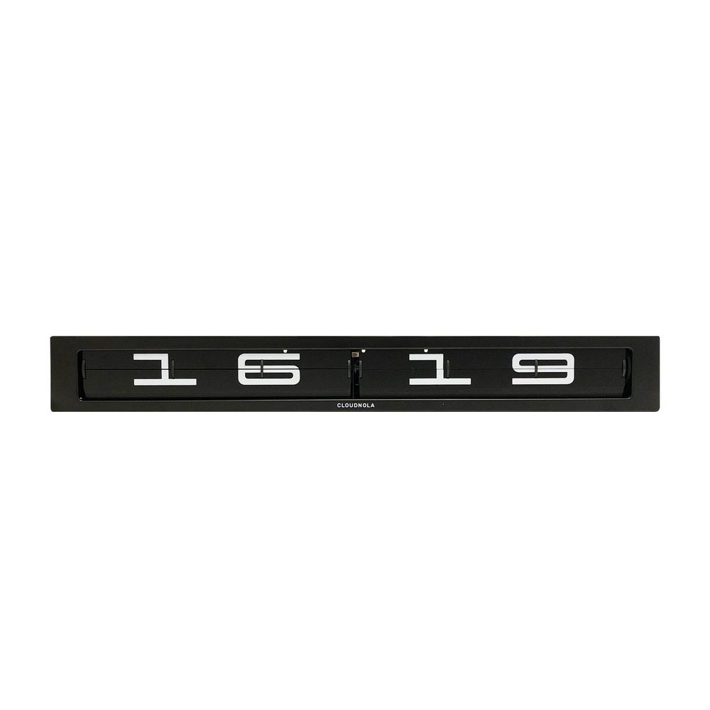 Clocks - Timeline Black - 24 hour Flip Clock - CLOUDNOLA