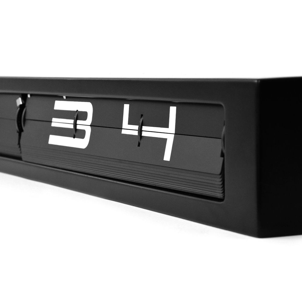 Clocks - Timeline Black - 24 hour Flip Clock - CLOUDNOLA