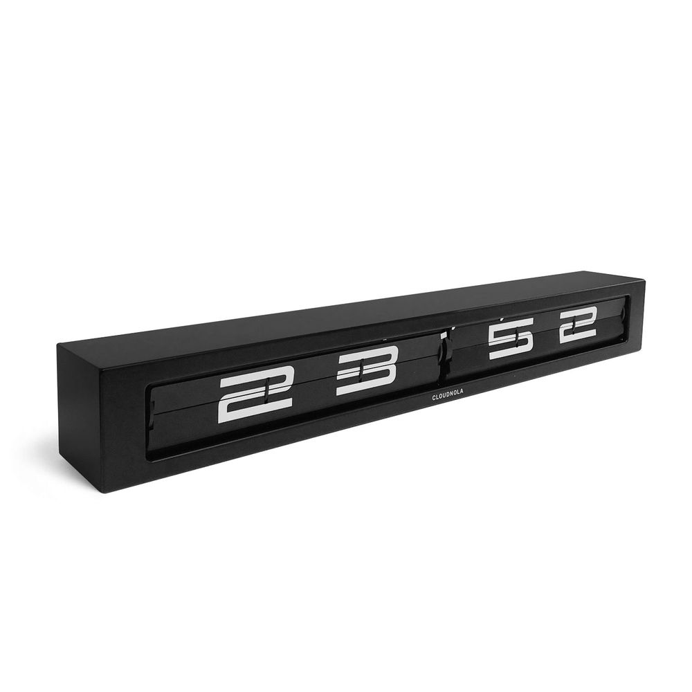 Clocks - Timeline Black - 24 hour Flip Clock - CLOUDNOLA