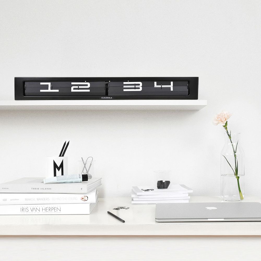Clocks - Timeline Black - 24 hour Flip Clock - CLOUDNOLA