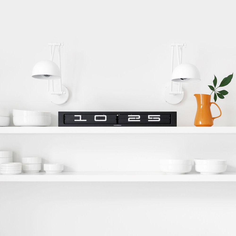 Clocks - Timeline Black - 24 hour Flip Clock - CLOUDNOLA