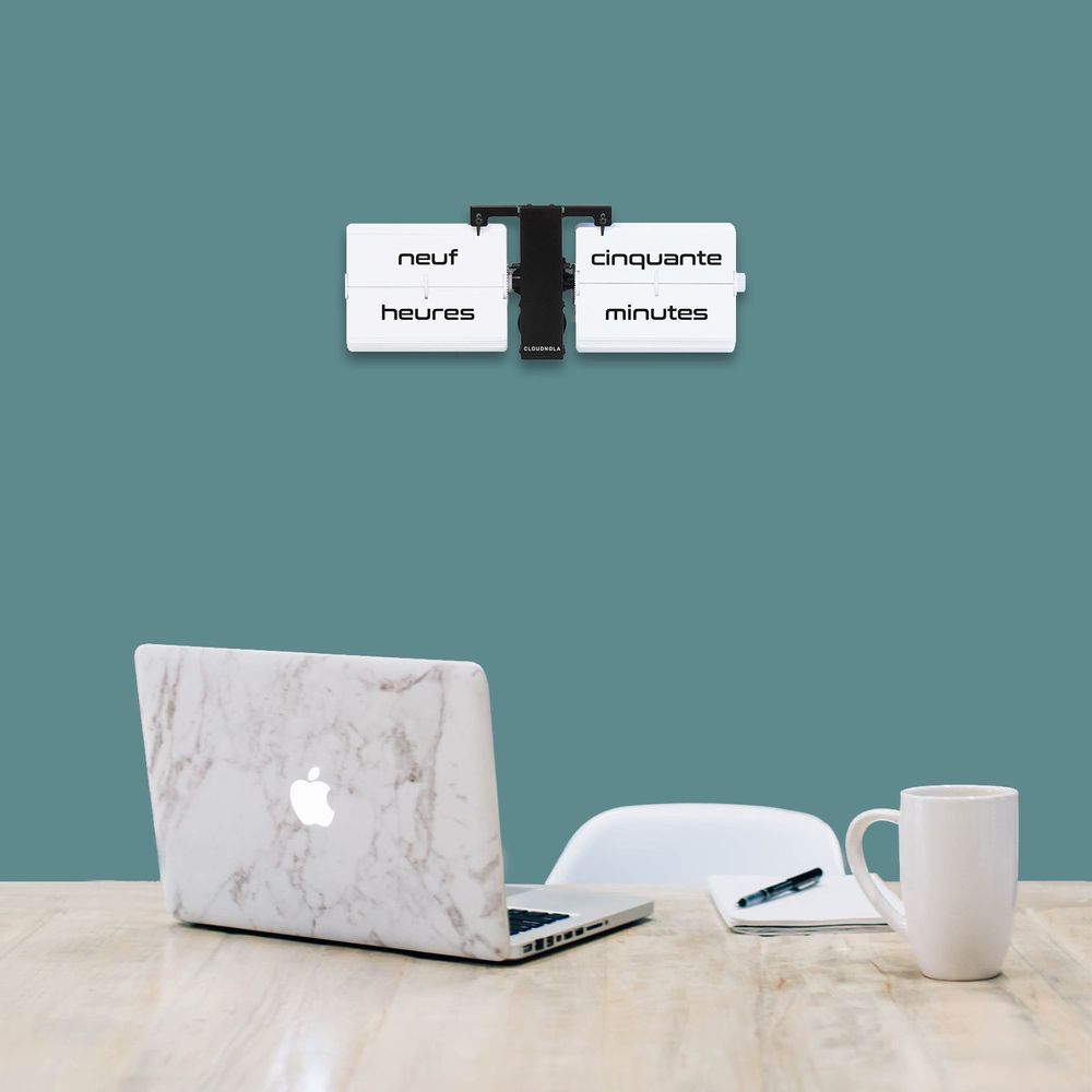 Horloges - Flipping Out Français Horloge Flip | 14 x 37 x 9 cm - CLOUDNOLA