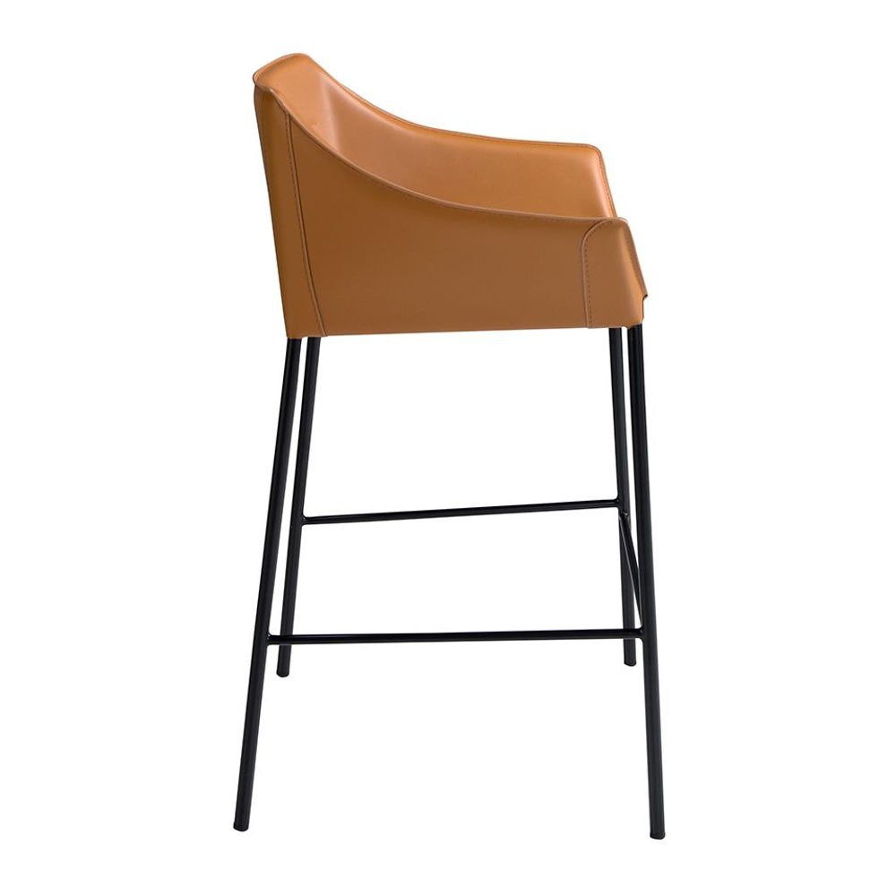 Tabourets - Tabouret en croûte de cuir marron - ANGEL CERDÁ