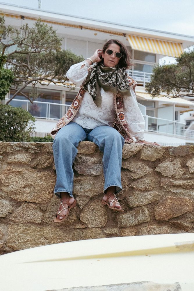 Scarves - Cash khaki bandana - MAISON LECOMTE FLAMENT