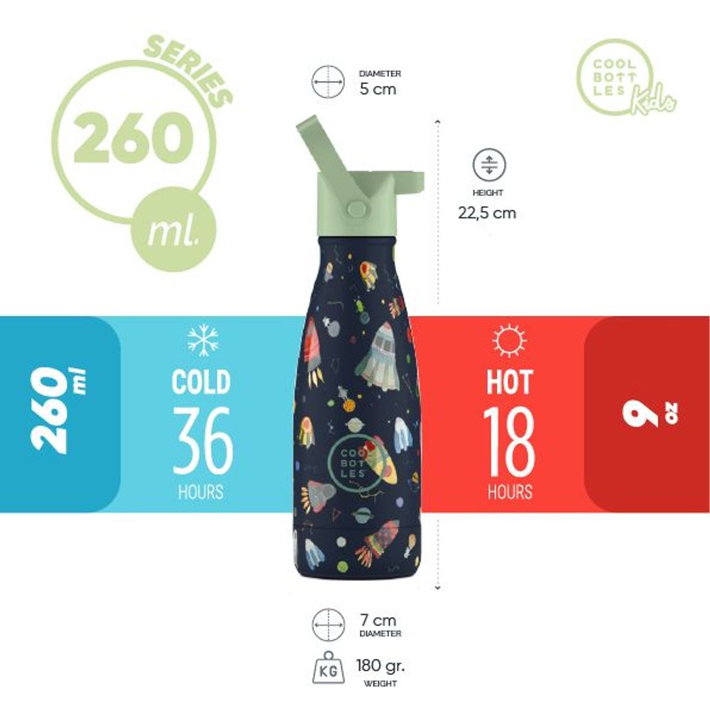 Food storage - The Bottle Kids - Space Rockets 260ml - COOL BOTTLES