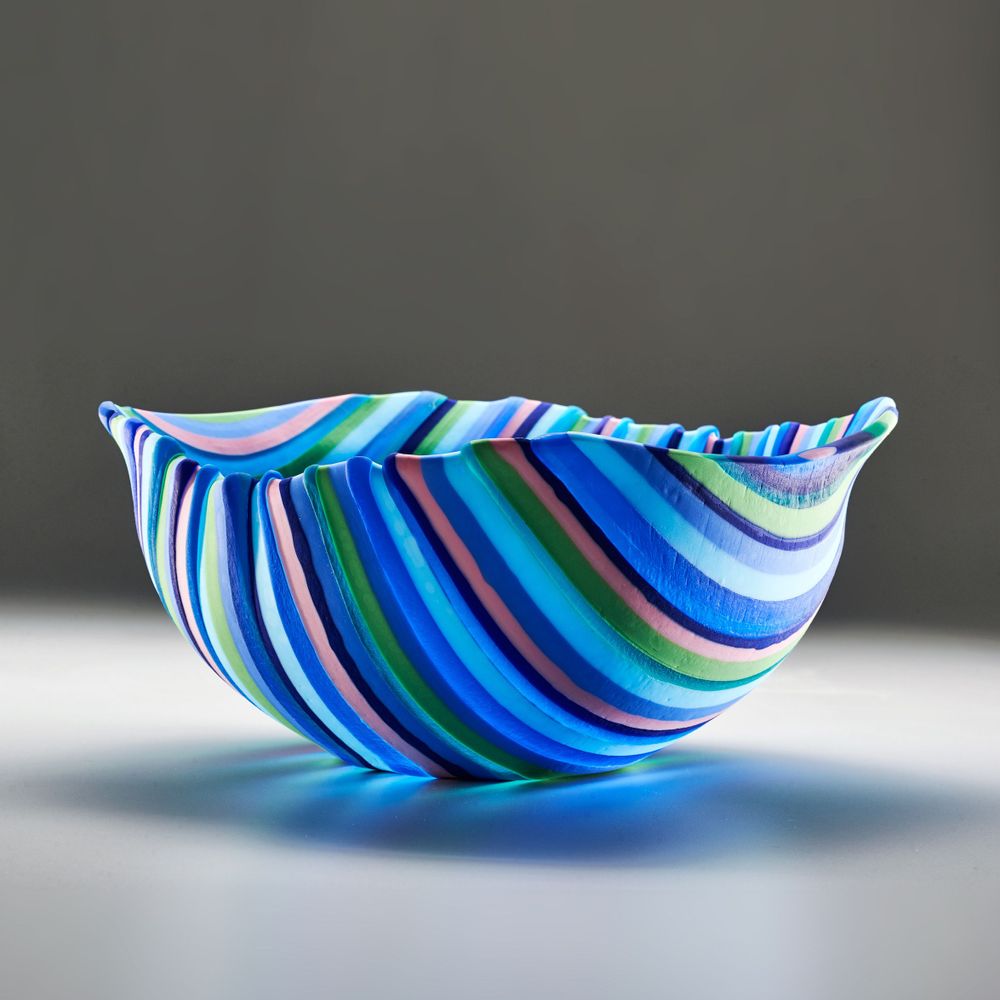 Art glass - Righe bowl - ALFIER GLASSTUDIO