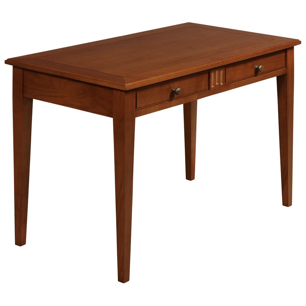 Bureaux - Table de bureau en merisier massif avec 2 tiroirs - MON PETIT MEUBLE FRANÇAIS