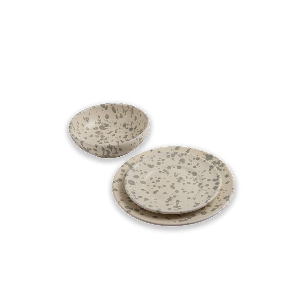 Everyday plates - Handmade Soup Plates - Splashed Line - LOLIVA FOOD MOOD