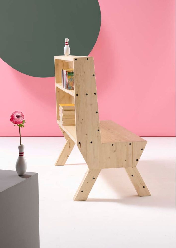 Banquettes pour collectivités - Banquette Bibliothèque - MOBILIER UPCYCLÉ BY LES CANAUX
