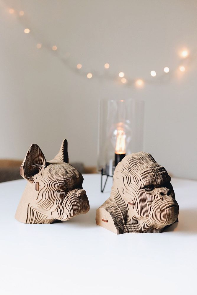 Cadeaux - CARTONIC Bulldog 3D-puzzle en carton - CARTONIC