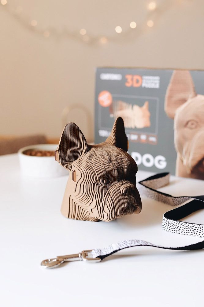 Cadeaux - CARTONIC Bulldog 3D-puzzle en carton - CARTONIC
