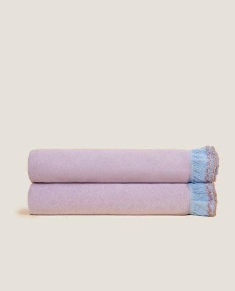 Throw blankets - SOFT BAMBOO WITH FRINGES COLLECTION - SOFT COTTON WITH EMBROIDERY COLLECTION - FRATI HOME