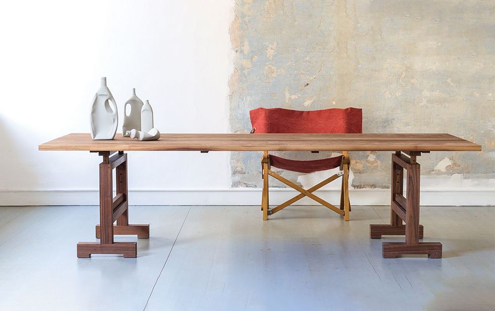 Tables Salle à Manger - TORRE TABLE WITH 2 TRESTLES - TONUCCI COLLECTION