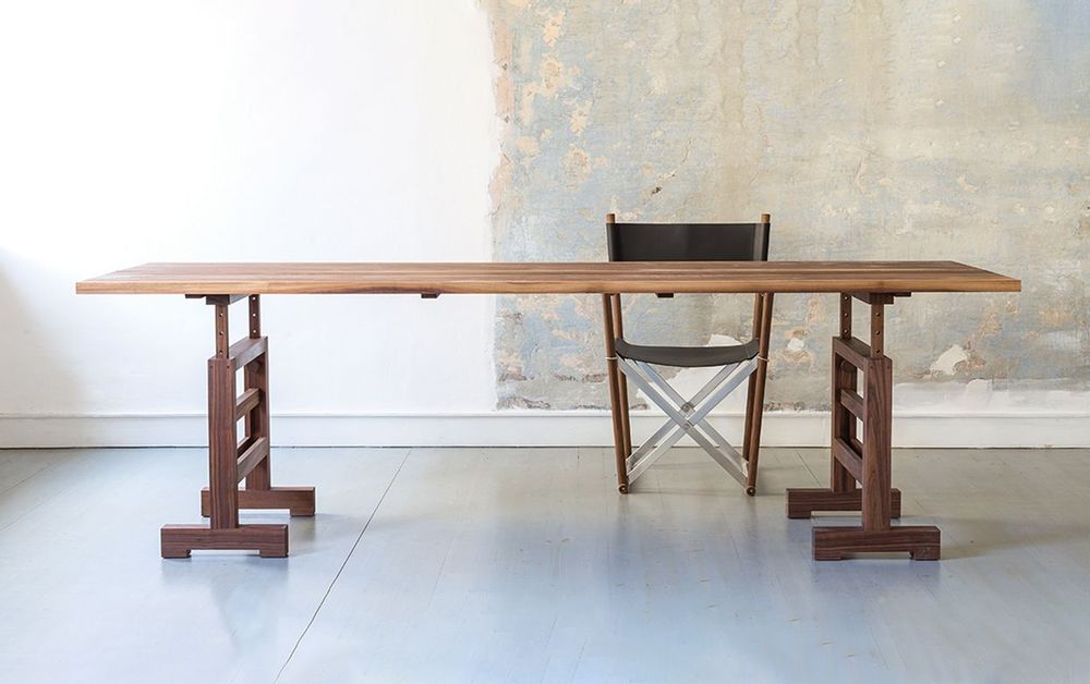 Tables Salle à Manger - TORRE TABLE WITH 2 TRESTLES - TONUCCI COLLECTION