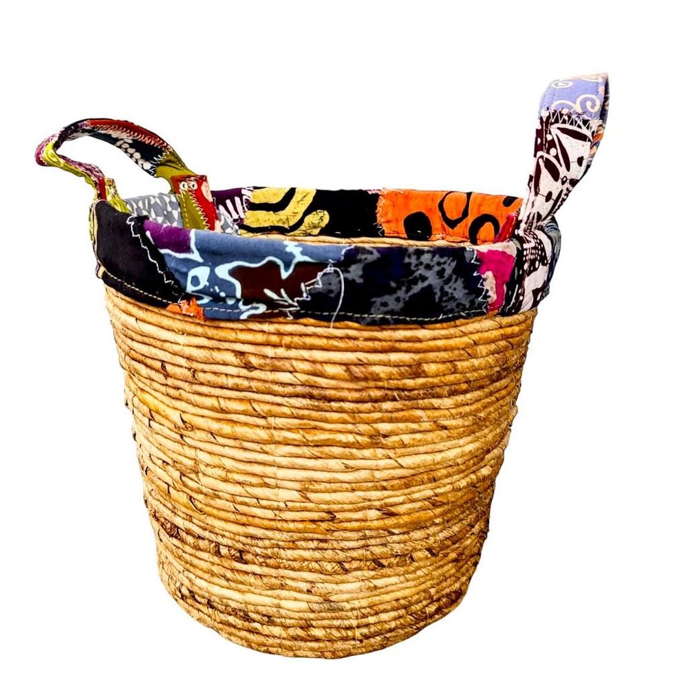 Coffrets et boîtes - Set de 3 paniers Abaca et patchwork BBMKKP - BALINAISA