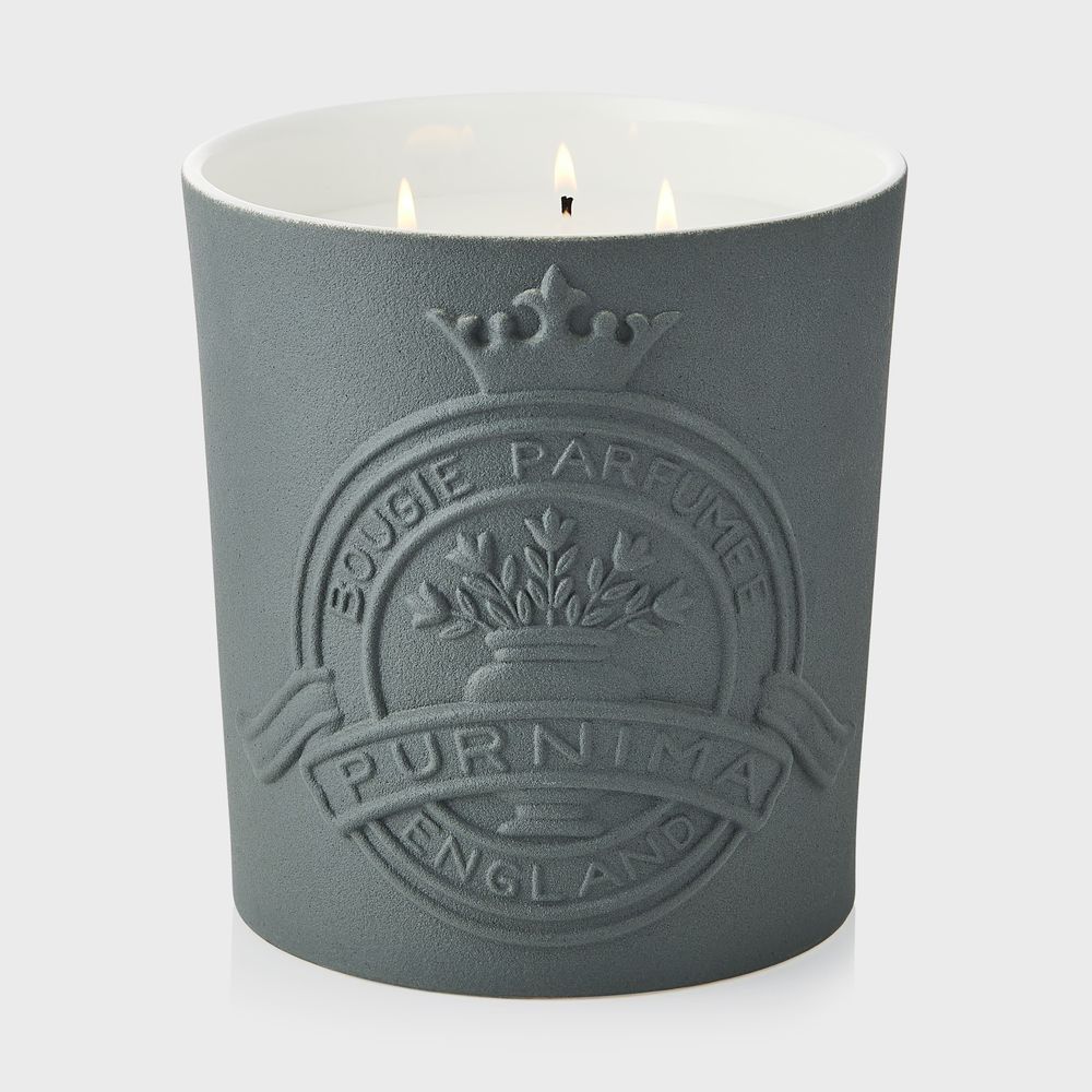 Candles - Ceramic collection: 3 wick candle in ceramic vessel - PURNIMA FRAGRANCES LTD