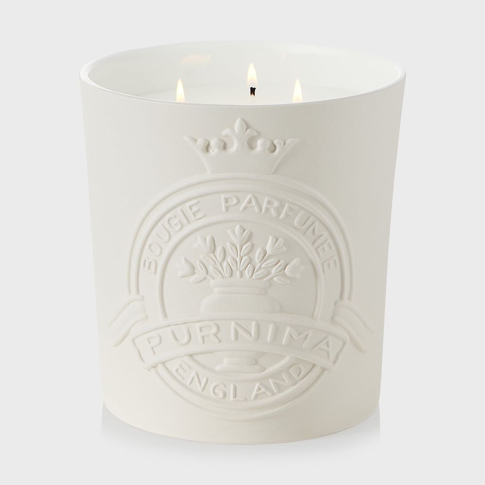 Candles - Ceramic collection: 3 wick candle in ceramic vessel - PURNIMA FRAGRANCES LTD