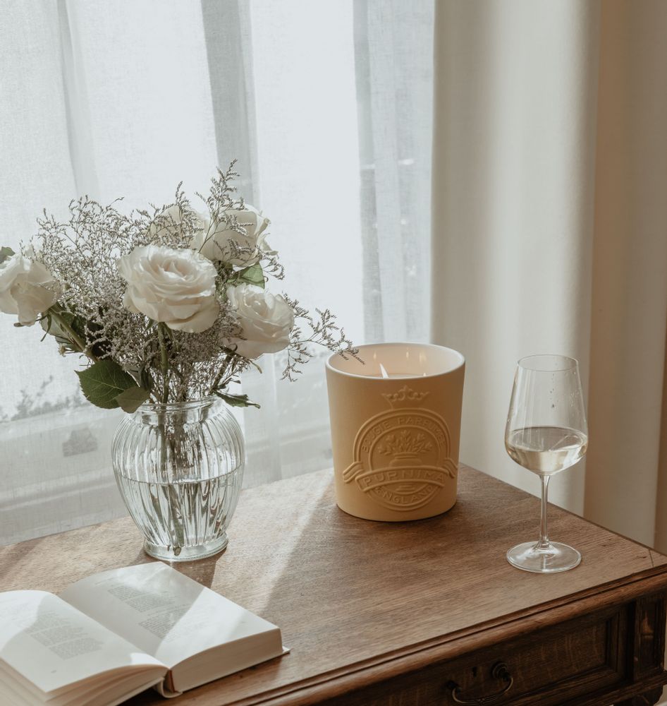 Candles - Ceramic collection: 3 wick candle in ceramic vessel - PURNIMA FRAGRANCES LTD