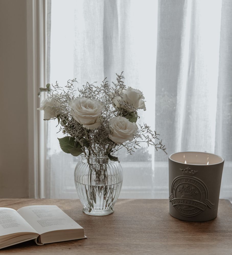 Candles - Ceramic collection: 3 wick candle in ceramic vessel - PURNIMA FRAGRANCES LTD