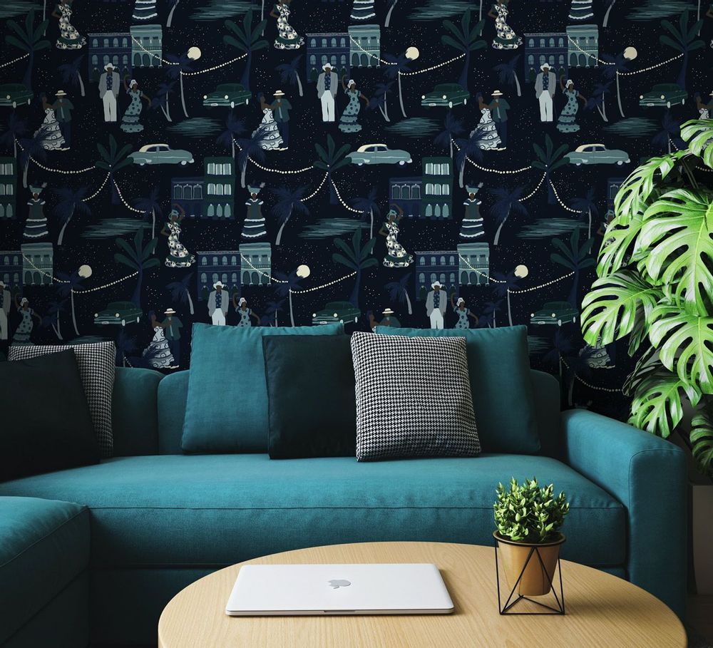 Other wall decoration - Havana night panoramic wallpaper - ACTE-DECO