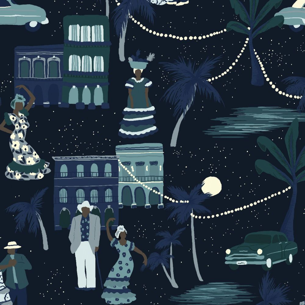 Other wall decoration - Havana night panoramic wallpaper - ACTE-DECO