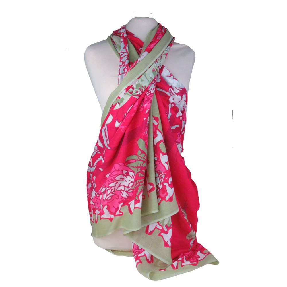 Scarves - STALE PRINTED on wool cheesecloth - SUPPLEMENT D'AM / EPIGR'AM