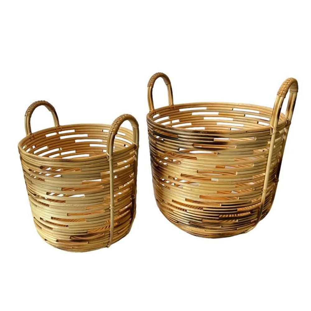Paniers à linge - Set de 2 paniers en rotin BRBL - BALINAISA