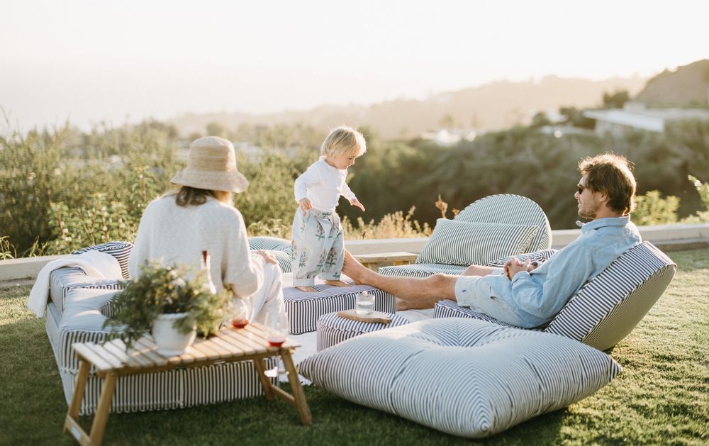 Lawn sofas - MODULAR PILLOW STACK - BUSINESS & PLEASURE CO.