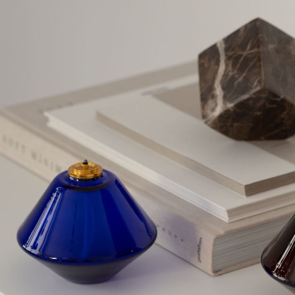 Design objects - candle holder AKI Sapphire Blue - AKI