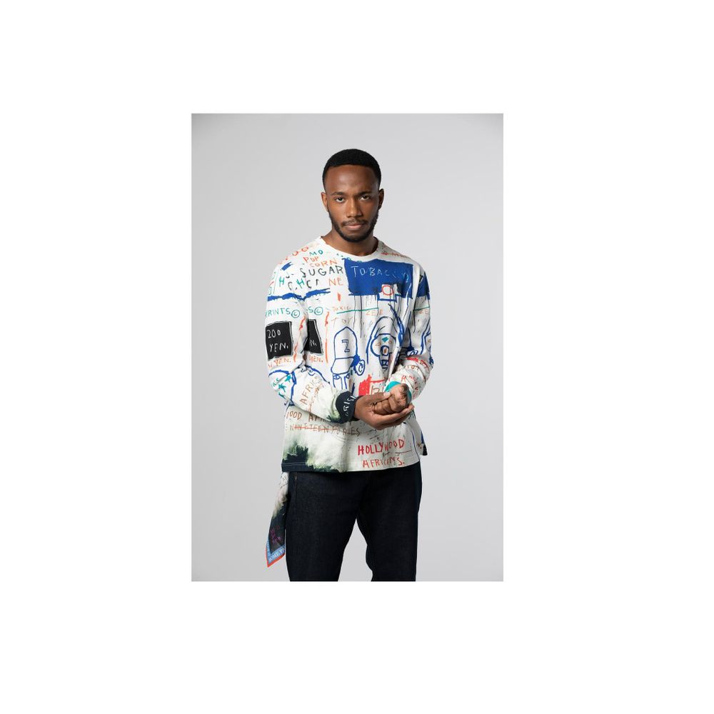 Apparel - Jean-Michel Basquiat HOLLYWOOD AFRICANS unisex long sleeve t-shirt - ROME PAYS OFF