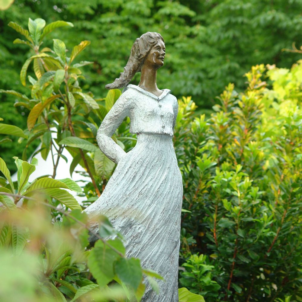 Outdoor decorative accessories - Bronze sculpture the time of secrets - LUSSOU-SCULPTEUR