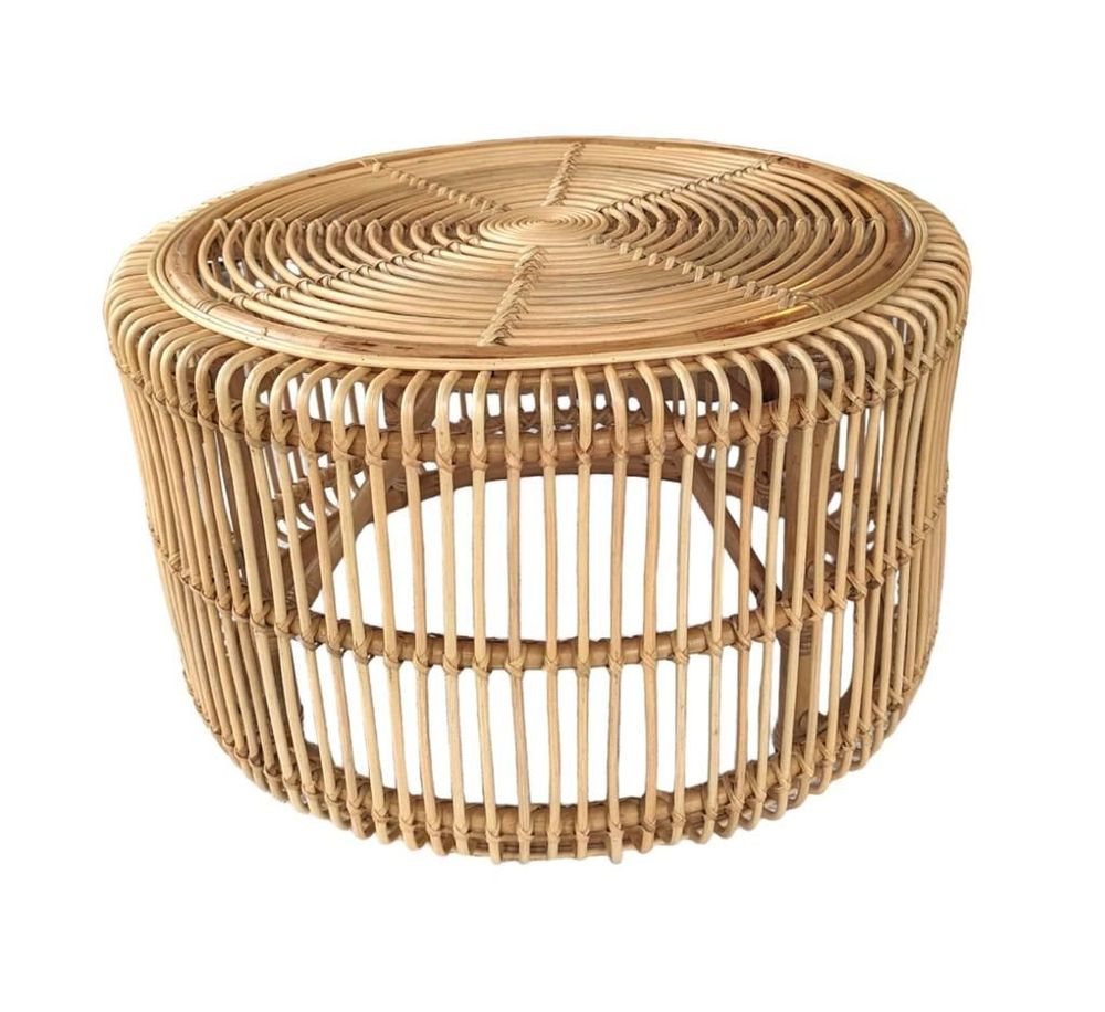 Coffee tables - D80 round rattan coffee table - BALINAISA