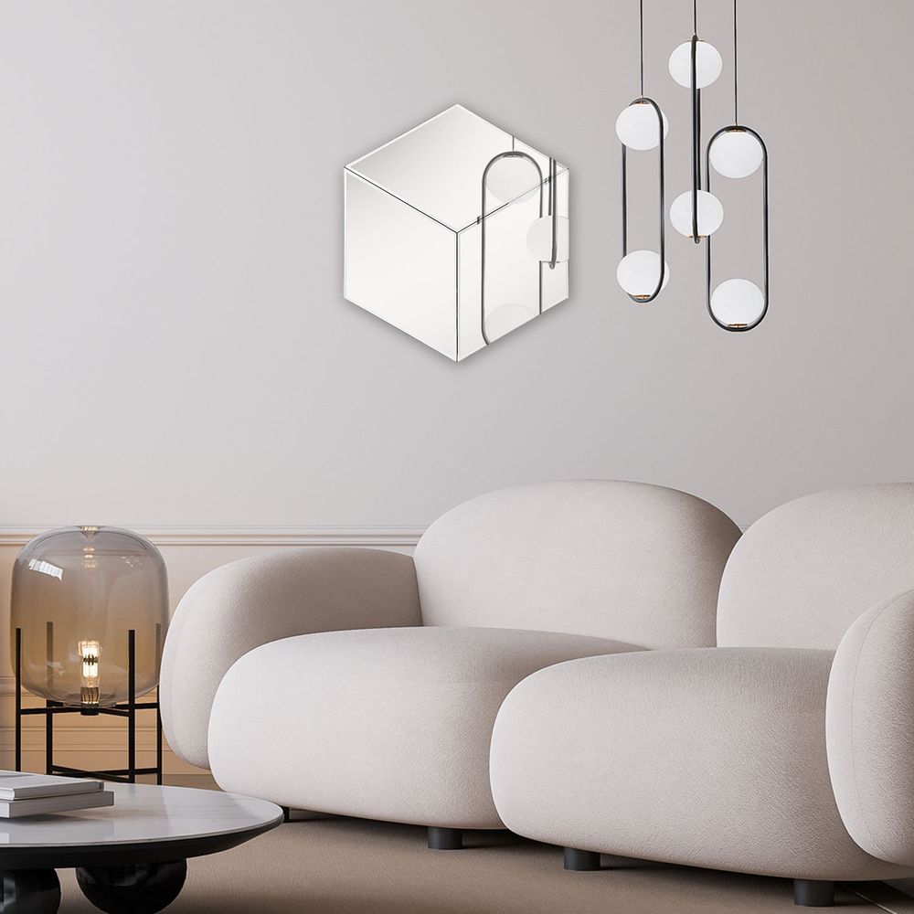 Mirrors - Contemporary Chic: Cloudnola's XL Mosaic Isometric Mirror 45 x 53 - CLOUDNOLA