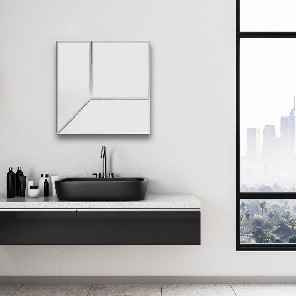 Miroirs - Opulence Moderne : Miroir Carré XL Mosaïque Clair de Cloudnola 60 x 60 - CLOUDNOLA