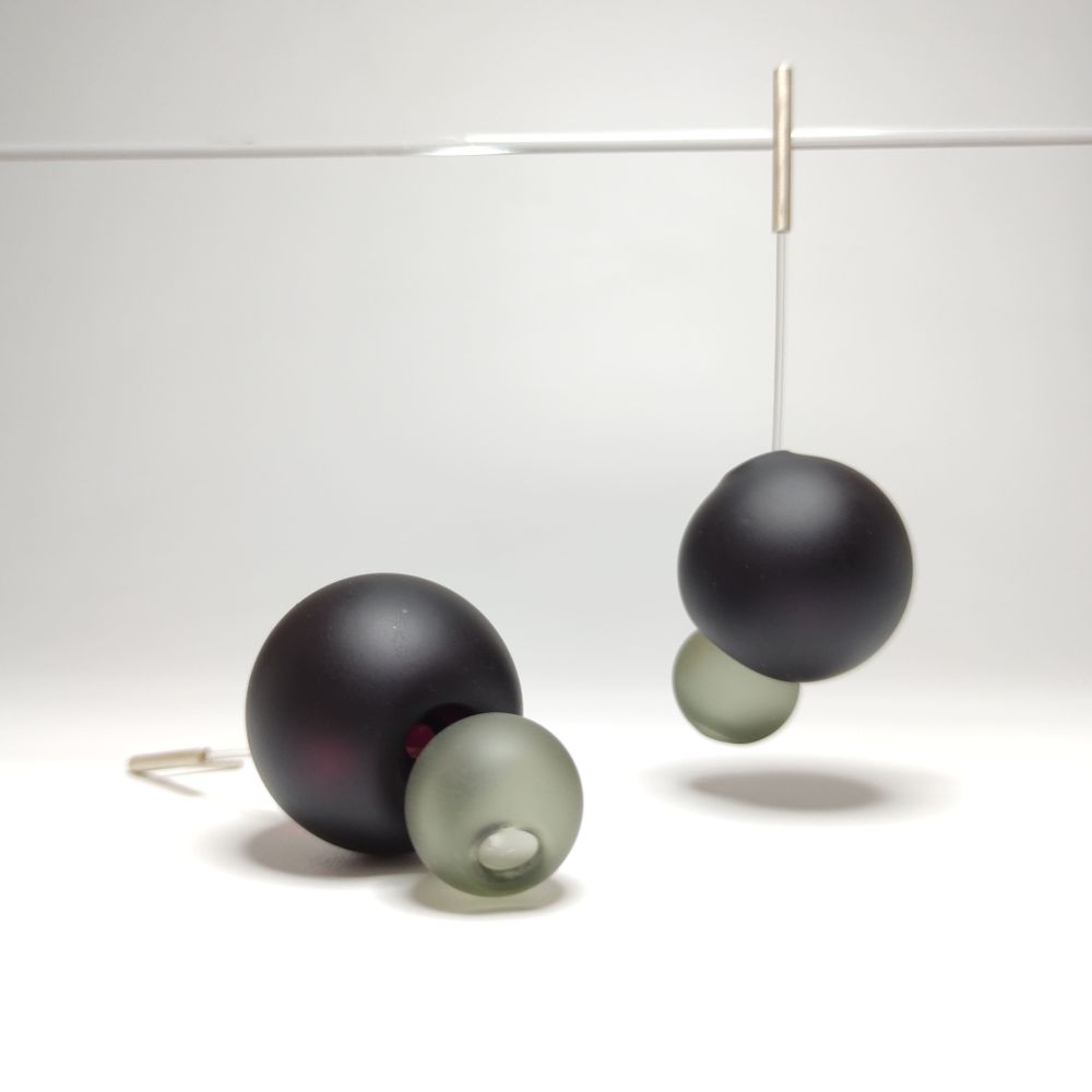 Bijoux - Boucles d'oreilles en verre soufflé - AGAPURNI