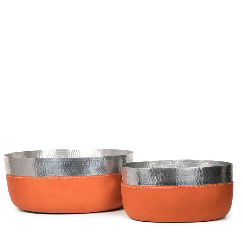 Bols - Seau à champagne Martele avec ceinture en cuir - SOL & LUNA