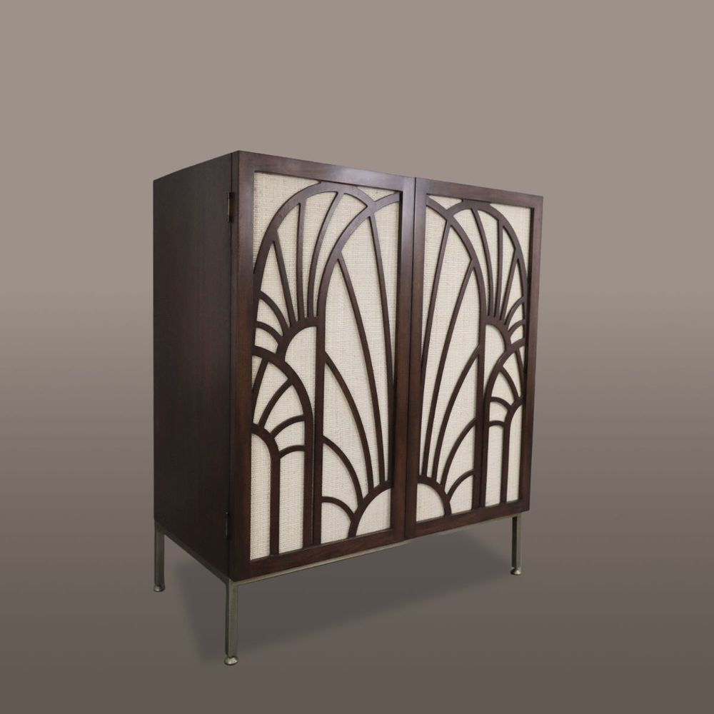 Office furniture and storage - Soledad Bar Cabinet with Raffia - MEJORE