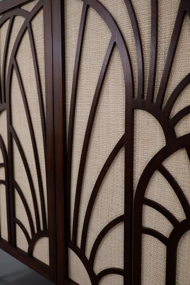 Office furniture and storage - Soledad Bar Cabinet with Raffia - MEJORE