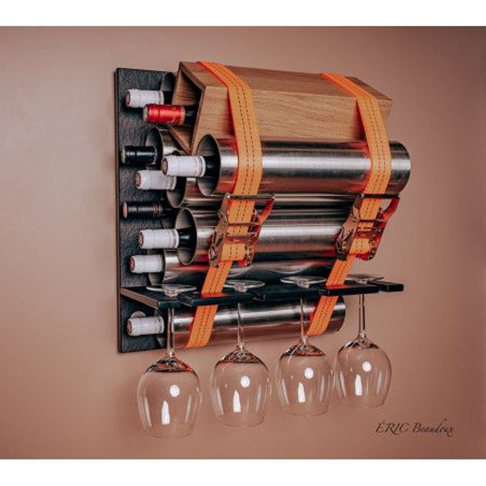 Wine accessories - BOTTLE HOLDER - HOLD ON - Model "THE INTRUDER" - ERIC BEAUDOUX CRÉATION