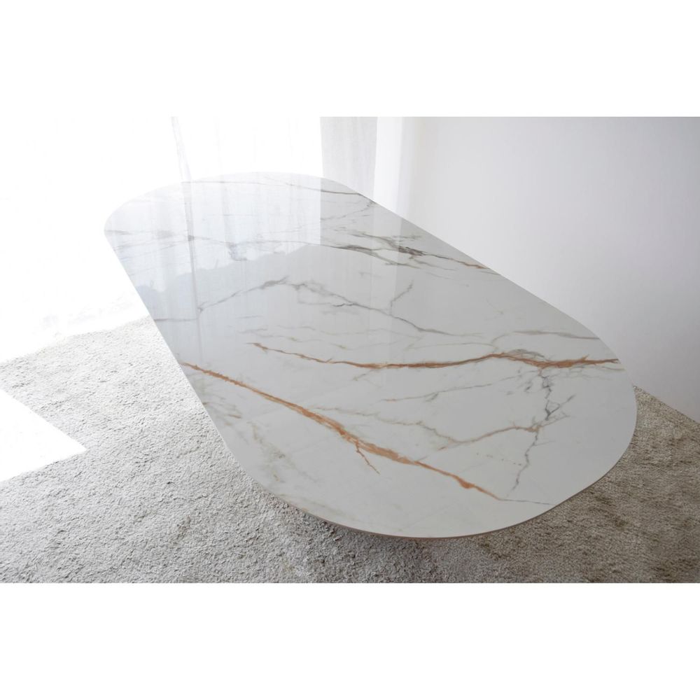 Dining Tables - PETRA DINING TABLE. NATURAL, WHITE, OCHRE - VP INTERIORISMO