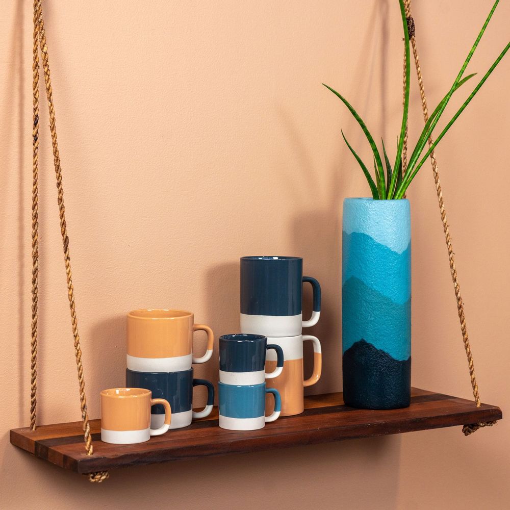 Mugs - Stoneware Cyl Happy - KINTA