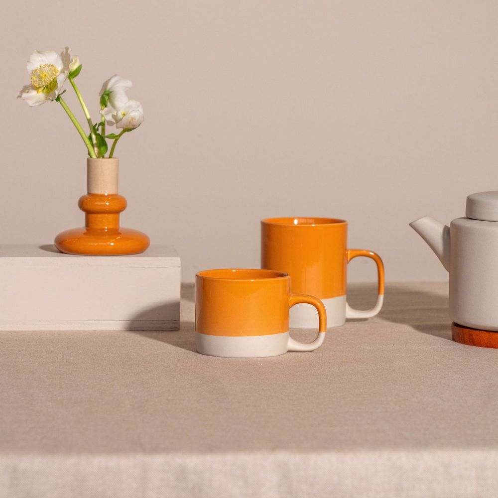 Mugs - Stoneware Cyl Happy - KINTA