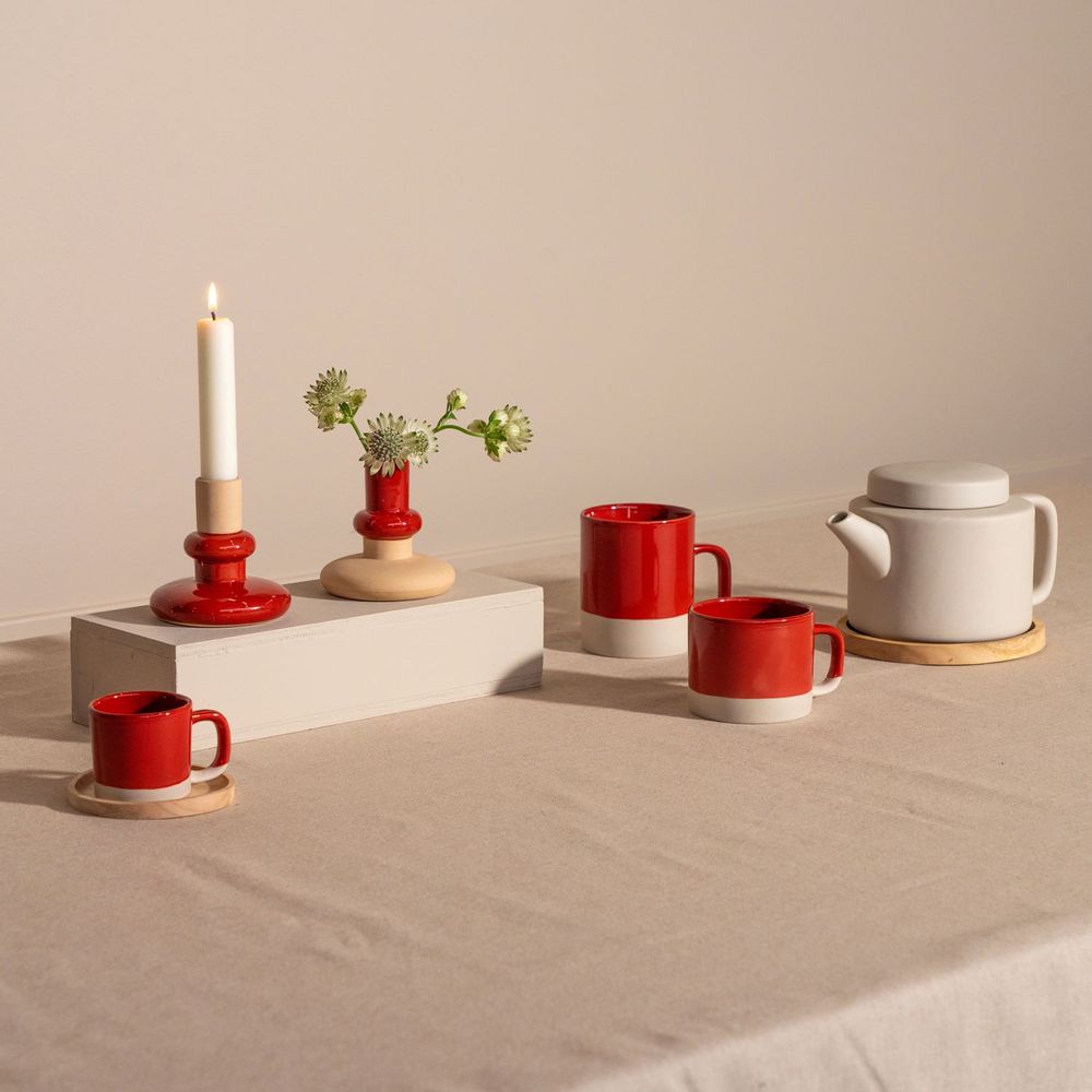Mugs - Stoneware Cyl Happy - KINTA